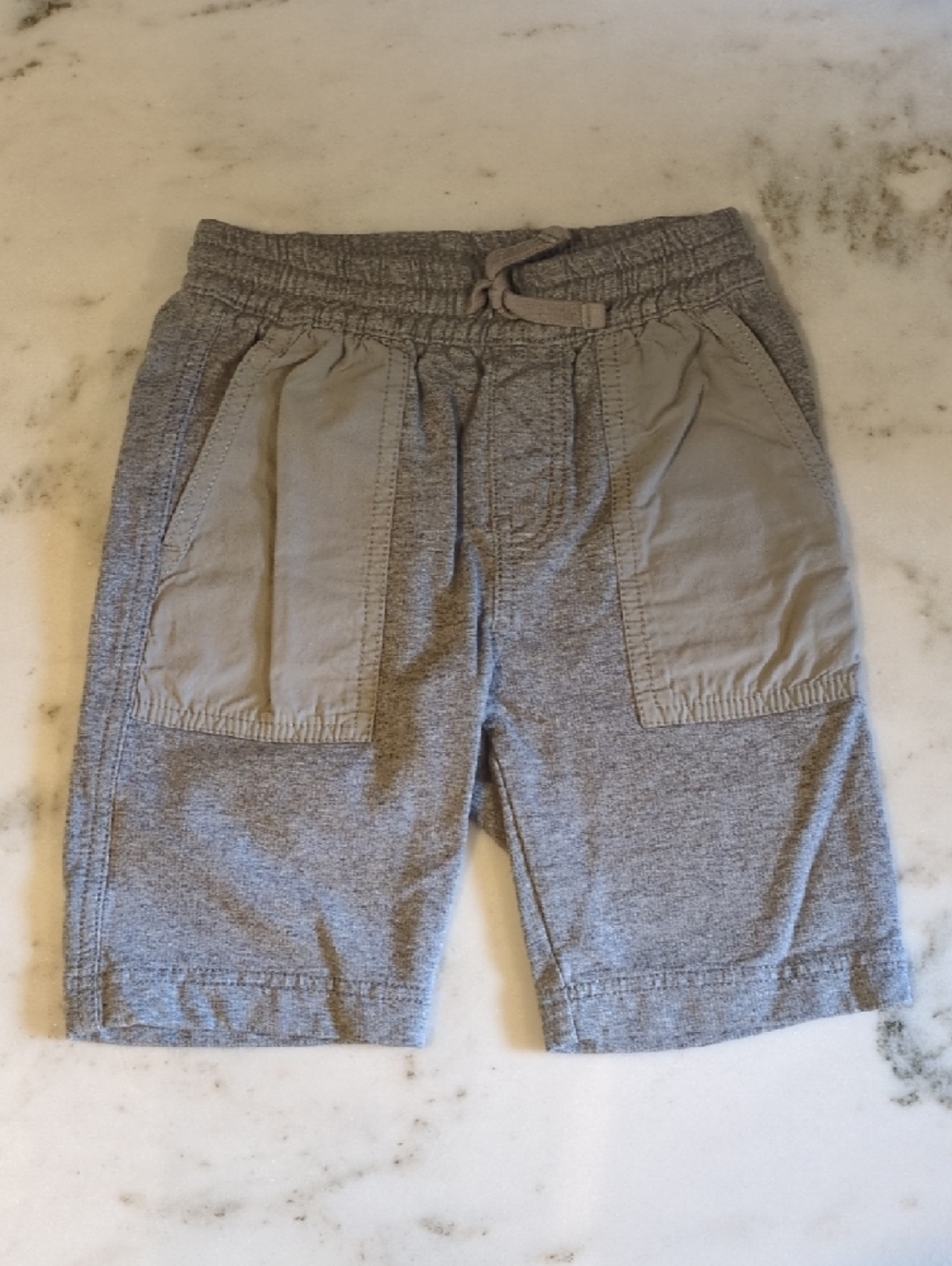 Tea Collection Boys Shorts Bundle Size 4 EUC Pull-On Summer Olive Navy & Gray - Picture 2 of 10